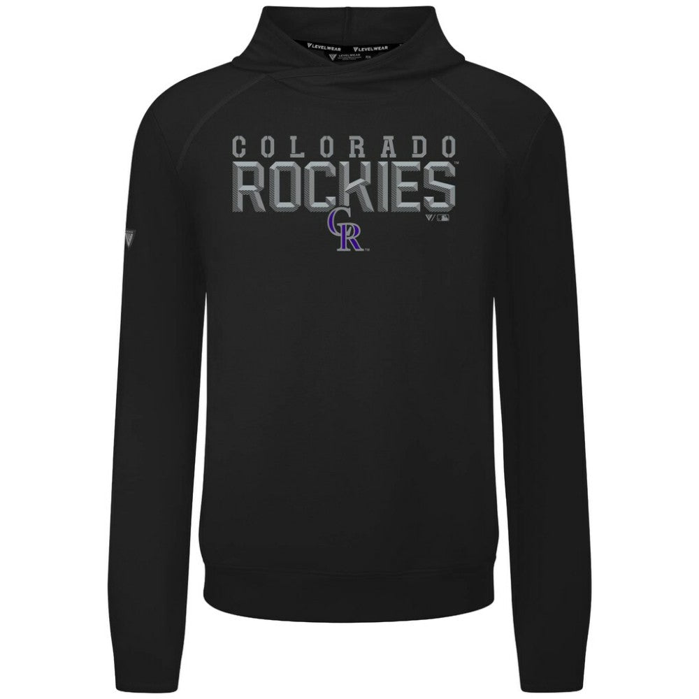 Colorado Rockies Levelwear Mandate Carve Tri-Blend Hoodie - Black - MLB Online