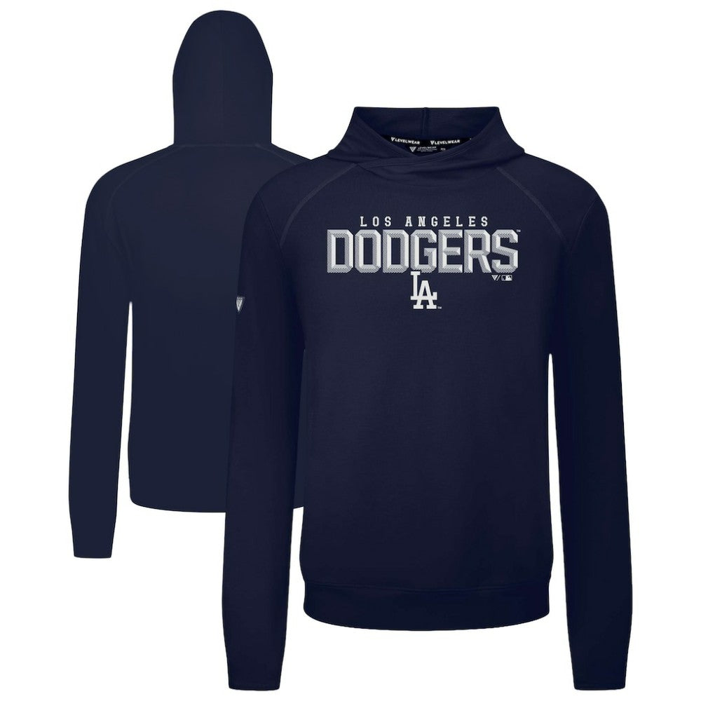 Los Angeles Dodgers Levelwear Mandate Carve Tri-Blend Hoodie - Navy - MLB Discount