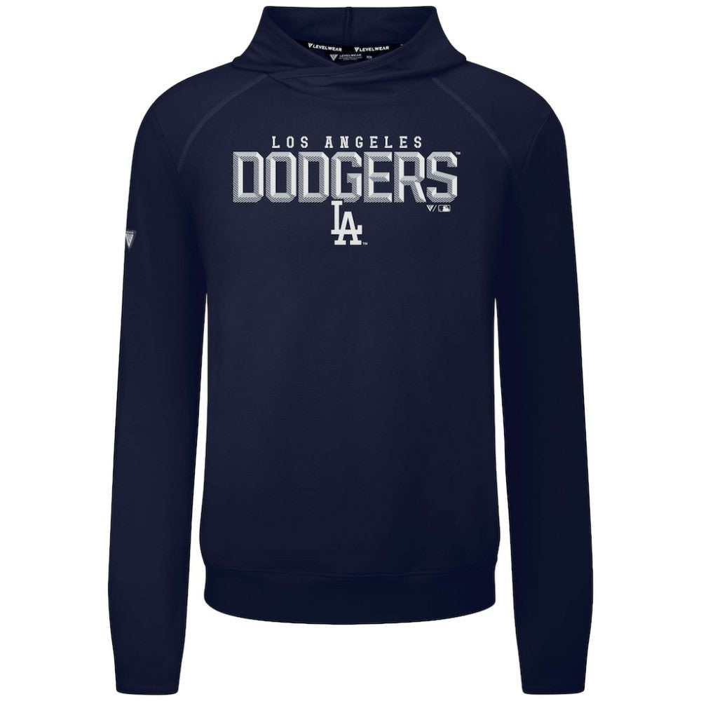 Los Angeles Dodgers Levelwear Mandate Carve Tri-Blend Hoodie - Navy - MLB Discount