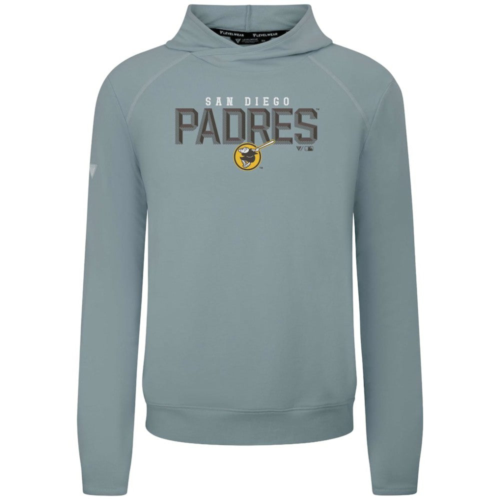 San Diego Padres Levelwear Mandate Carve Tri-Blend Hoodie - Gray - MLB Sale
