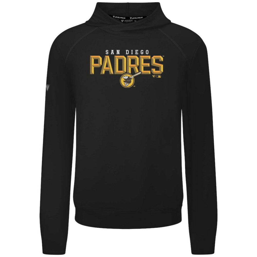 San Diego Padres Levelwear Mandate Carve Tri-Blend Hoodie - Black - MLB Discount