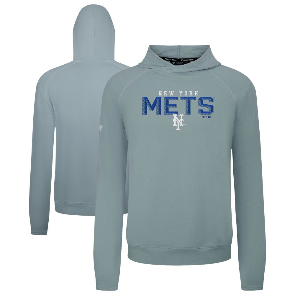 New York Mets Levelwear Mandate Carve Tri-Blend Hoodie - Gray - MLB on Sale