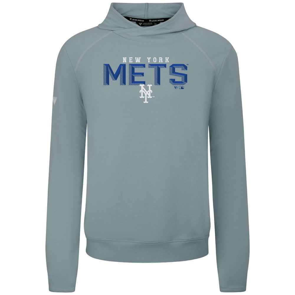 New York Mets Levelwear Mandate Carve Tri-Blend Hoodie - Gray - MLB on Sale