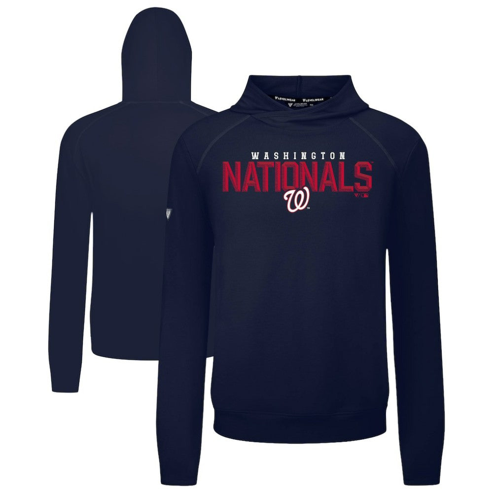 Washington Nationals Levelwear Mandate Carve Tri-Blend Hoodie - Navy - MLB Lifestyle
