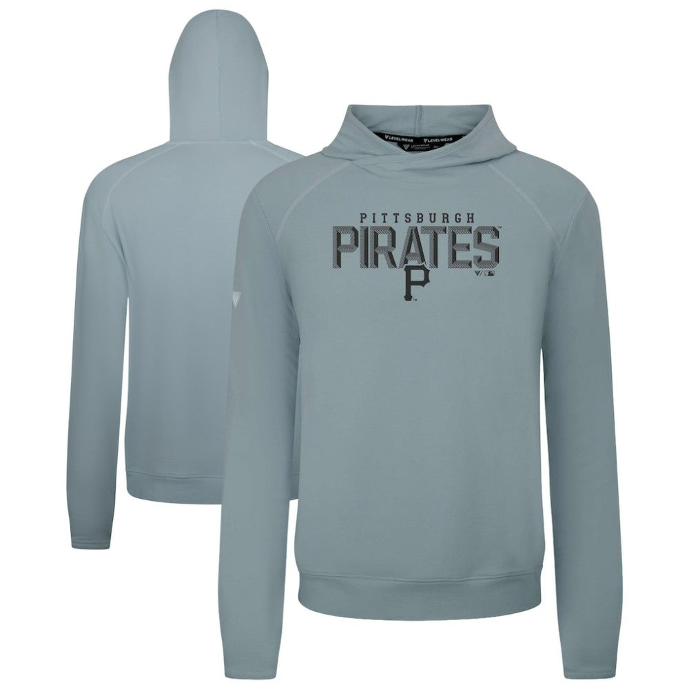 Pittsburgh Pirates Levelwear Mandate Carve Tri-Blend Hoodie - Gray - MLB Discount