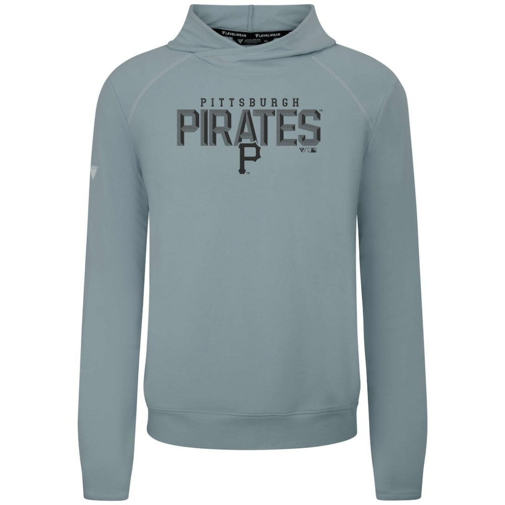 Pittsburgh Pirates Levelwear Mandate Carve Tri-Blend Hoodie - Gray - MLB Discount