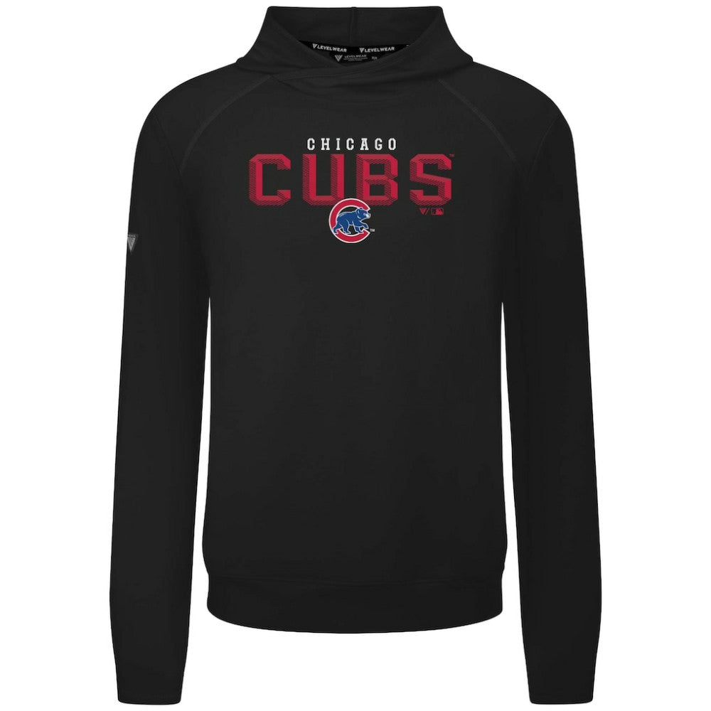 Chicago Cubs Levelwear Mandate Carve Tri-Blend Hoodie - Black - MLB on Sale