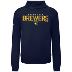 Milwaukee Brewers Levelwear Mandate Carve Tri-Blend Hoodie - Navy - MLB Lifestyle