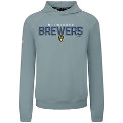 Milwaukee Brewers Levelwear Mandate Carve Tri-Blend Hoodie - Gray - MLB Lifestyle