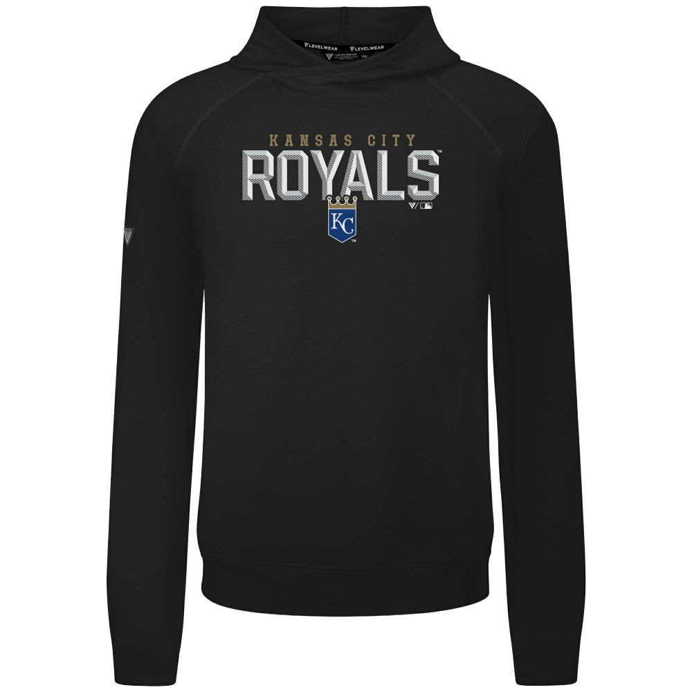Kansas City Royals Levelwear Mandate Carve Tri-Blend Hoodie - Black - MLB Sale