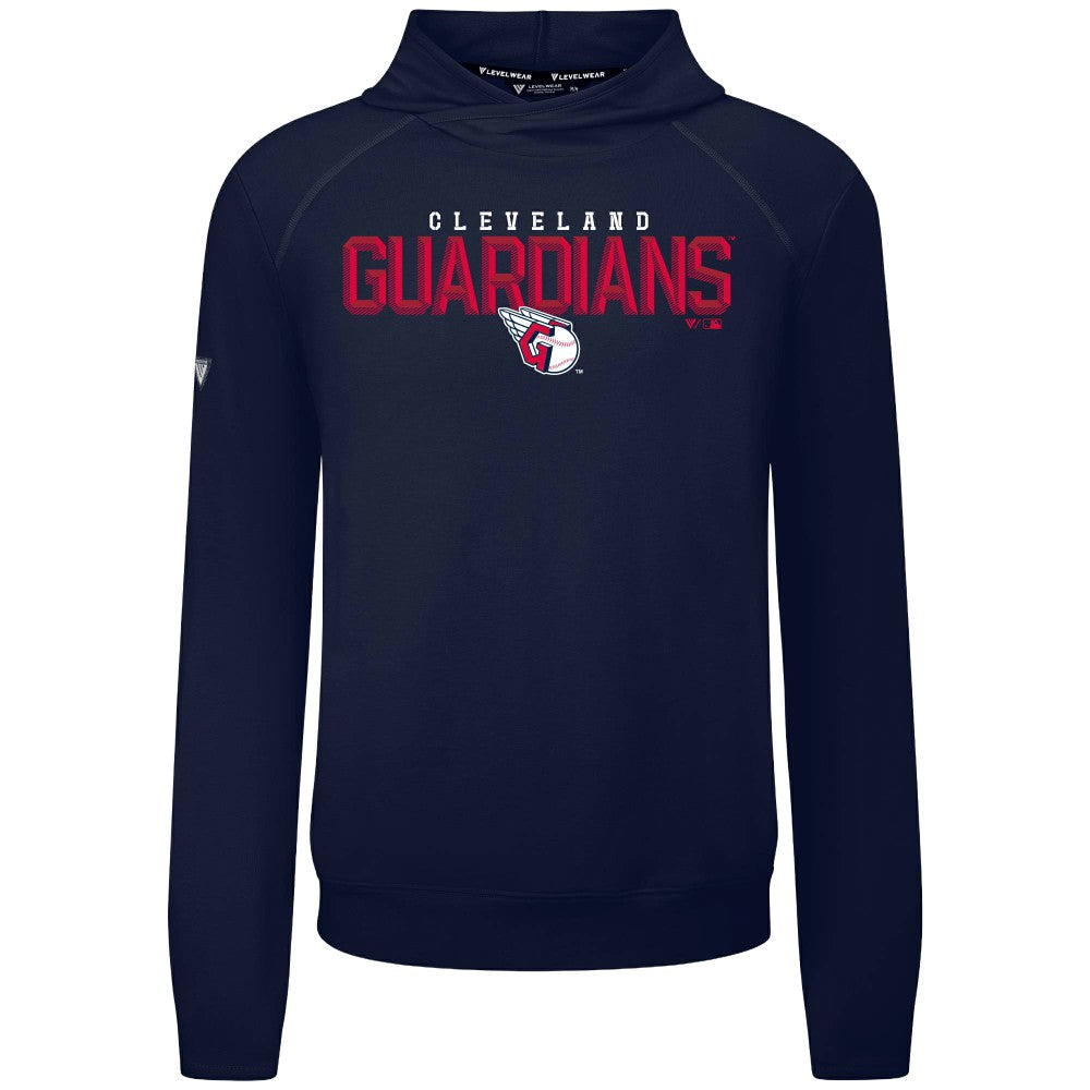 Cleveland Guardians Levelwear Mandate Carve Tri-Blend Hoodie - Navy - MLB on Sale