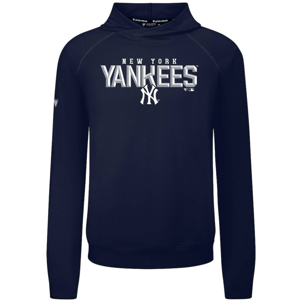 New York Yankees Levelwear Mandate Carve Tri-Blend Hoodie - Navy - MLB on Sale