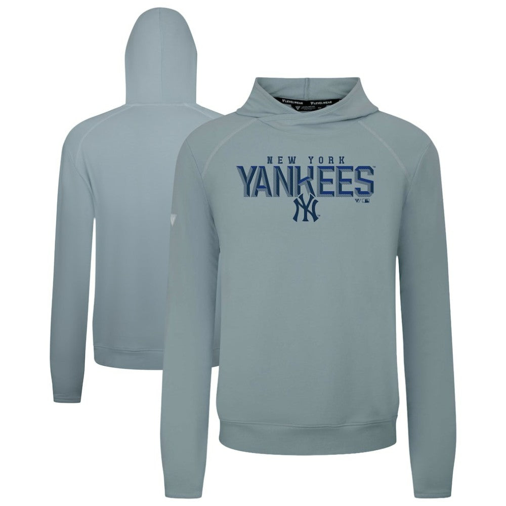 New York Yankees Levelwear Mandate Carve Tri-Blend Hoodie - Gray - MLB Online