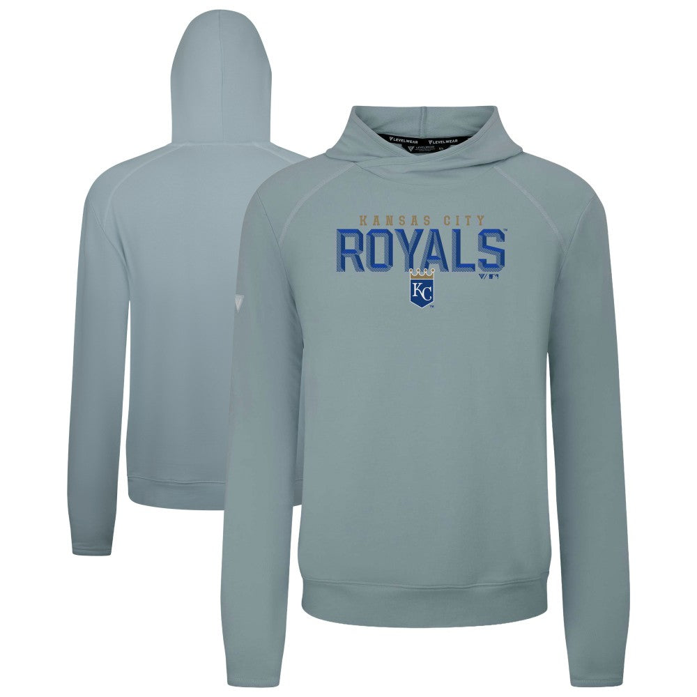Kansas City Royals Levelwear Mandate Carve Tri-Blend Hoodie - Gray - MLB Sale