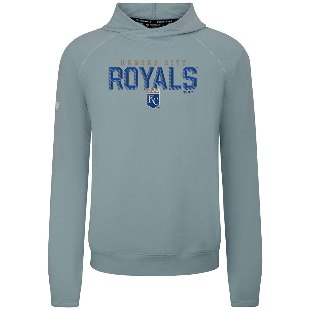 Kansas City Royals Levelwear Mandate Carve Tri-Blend Hoodie - Gray - MLB Sale