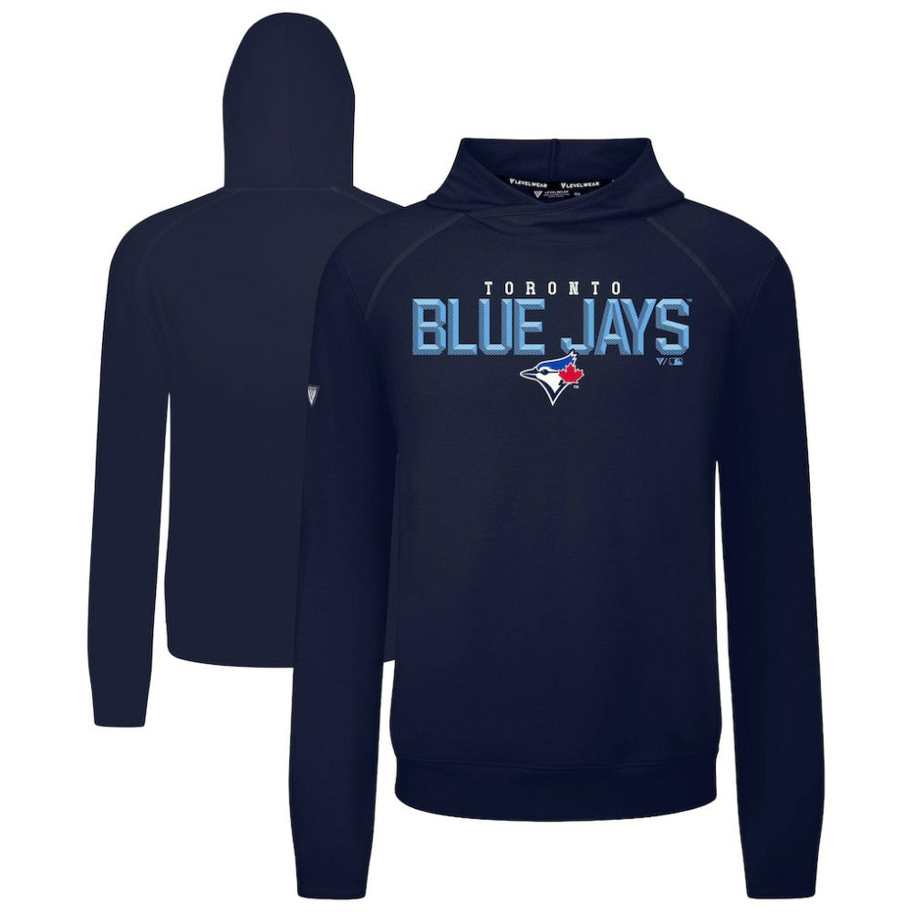 Toronto Blue Jays Levelwear Mandate Carve Tri-Blend Hoodie - Navy - MLB Discount