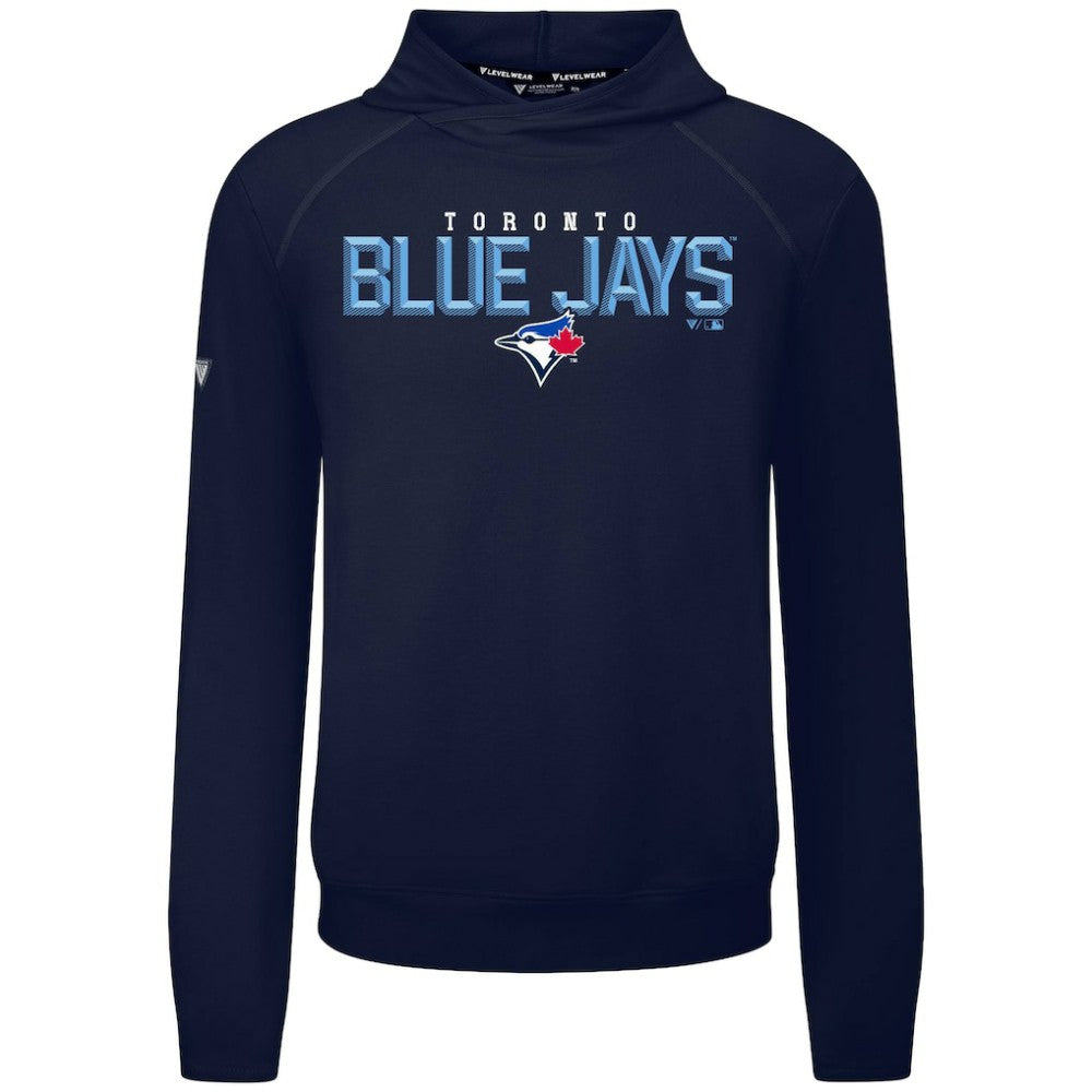 Toronto Blue Jays Levelwear Mandate Carve Tri-Blend Hoodie - Navy - MLB Discount