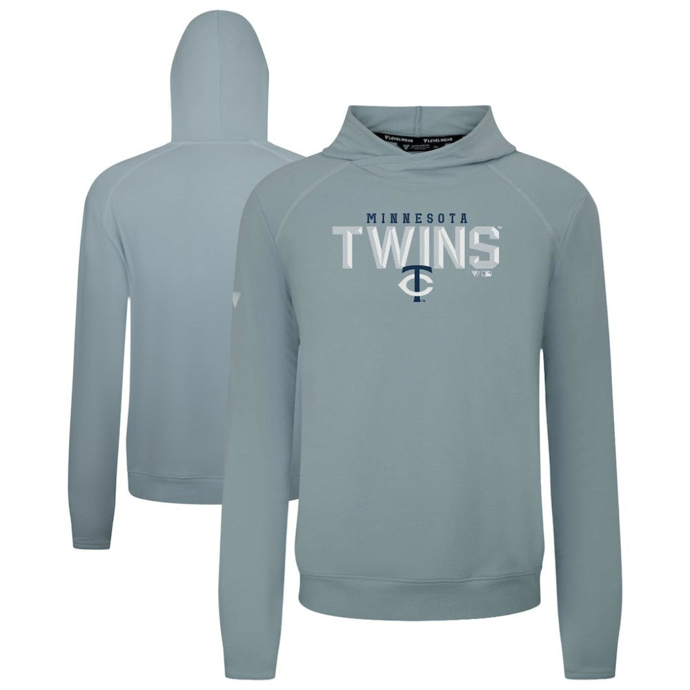 Minnesota Twins Levelwear Mandate Carve Tri-Blend Hoodie - Gray - MLB Discount