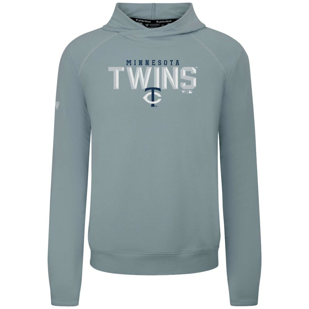 Minnesota Twins Levelwear Mandate Carve Tri-Blend Hoodie - Gray - MLB Discount