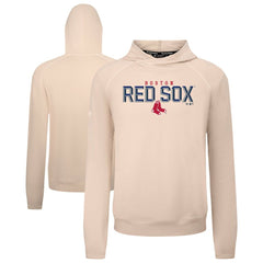 Boston Red Sox Levelwear Mandate Carve Tri-Blend Hoodie - Khaki - MLB on Sale