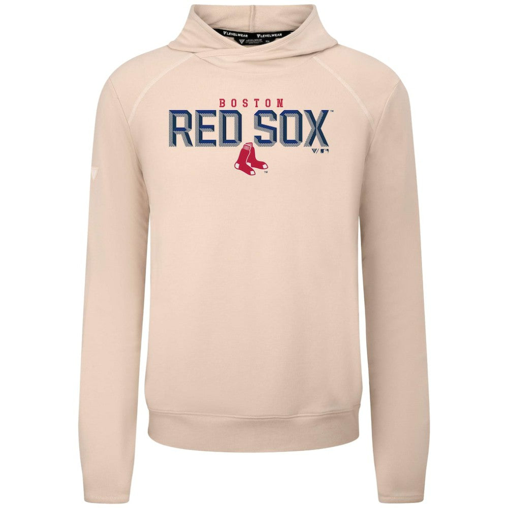 Boston Red Sox Levelwear Mandate Carve Tri-Blend Hoodie - Khaki - MLB on Sale