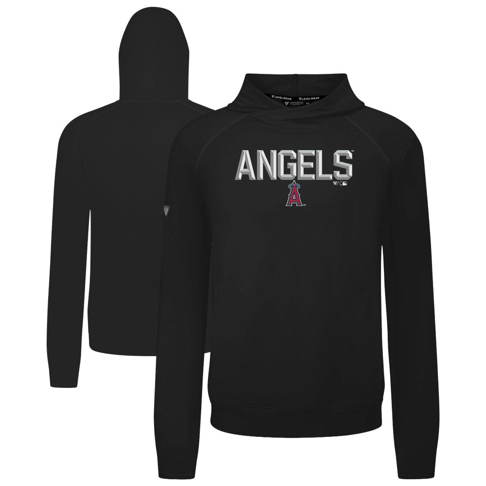 Los Angeles Angels Levelwear Mandate Carve Tri-Blend Hoodie - Black - MLB Sale