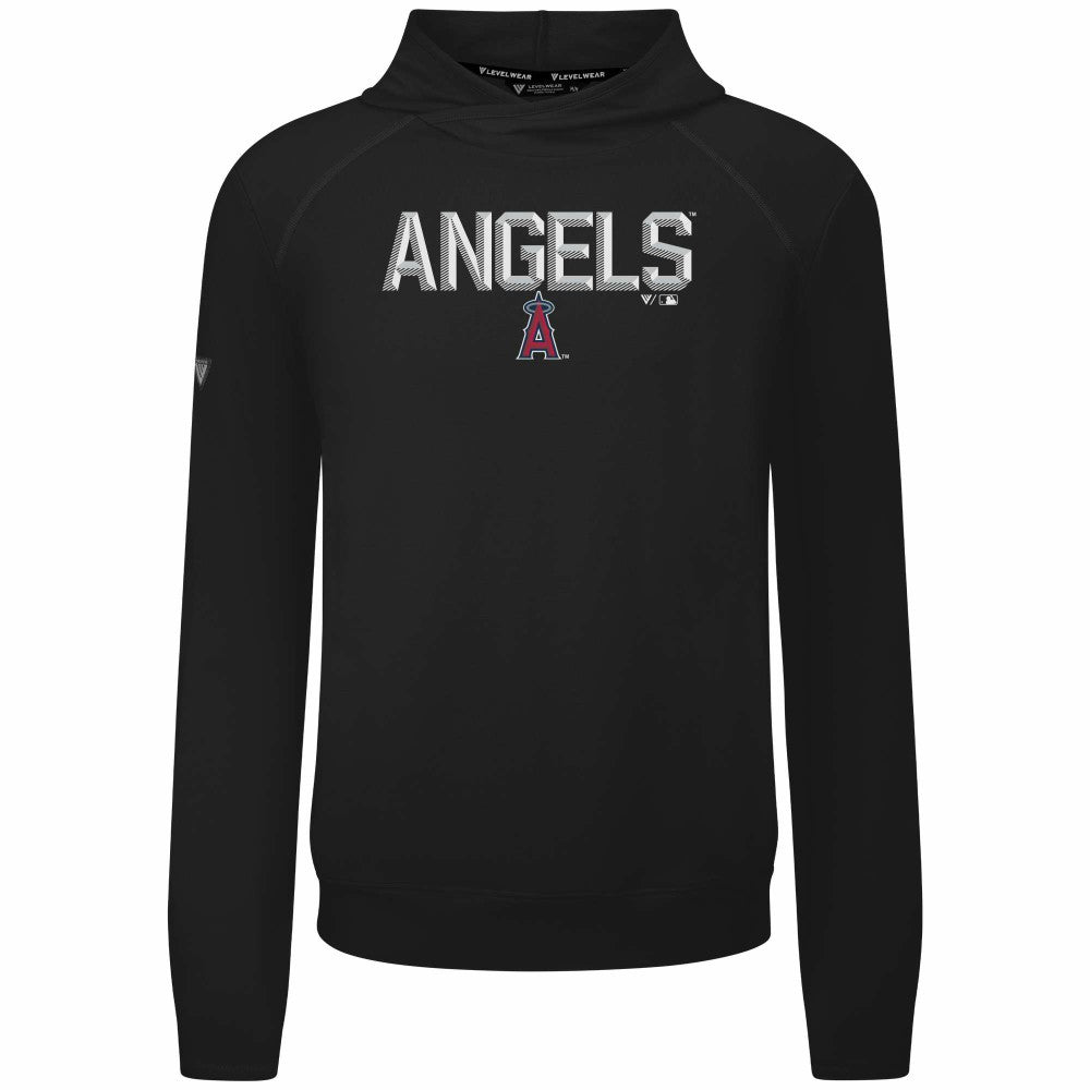 Los Angeles Angels Levelwear Mandate Carve Tri-Blend Hoodie - Black - MLB Sale