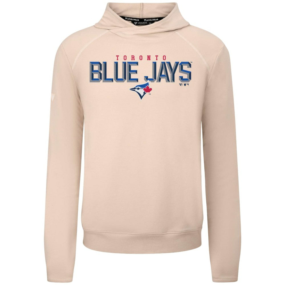 Toronto Blue Jays Levelwear Mandate Carve Tri-Blend Hoodie - Khaki - MLB Lifestyle