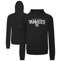 New York Yankees Levelwear Mandate Carve Tri-Blend Hoodie - Black - MLB Discount