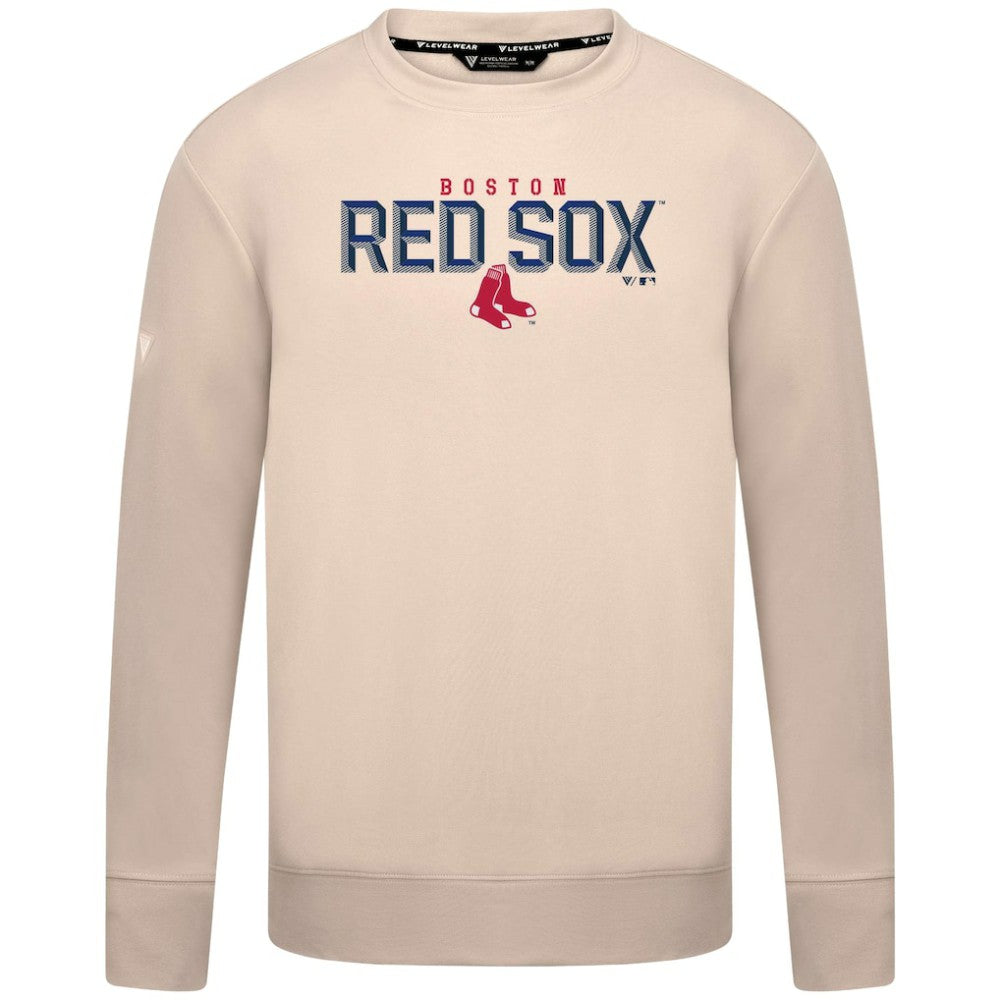 Boston Red Sox Levelwear Mandate Carve Tri-Blend Sweatshirt - Khaki - MLB Online