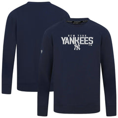 New York Yankees Levelwear Mandate Carve Tri-Blend Sweatshirt - Navy - MLB Lifestyle