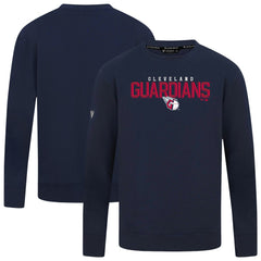 Cleveland Guardians Levelwear Mandate Carve Tri-Blend Sweatshirt - Navy - MLB Sale