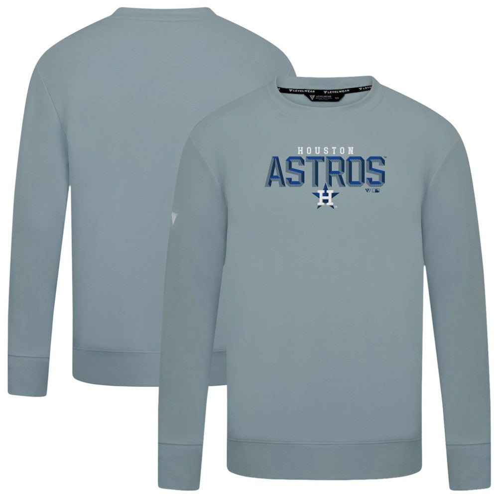 Houston Astros Levelwear Mandate Carve Tri-Blend Sweatshirt - Gray - MLB Online