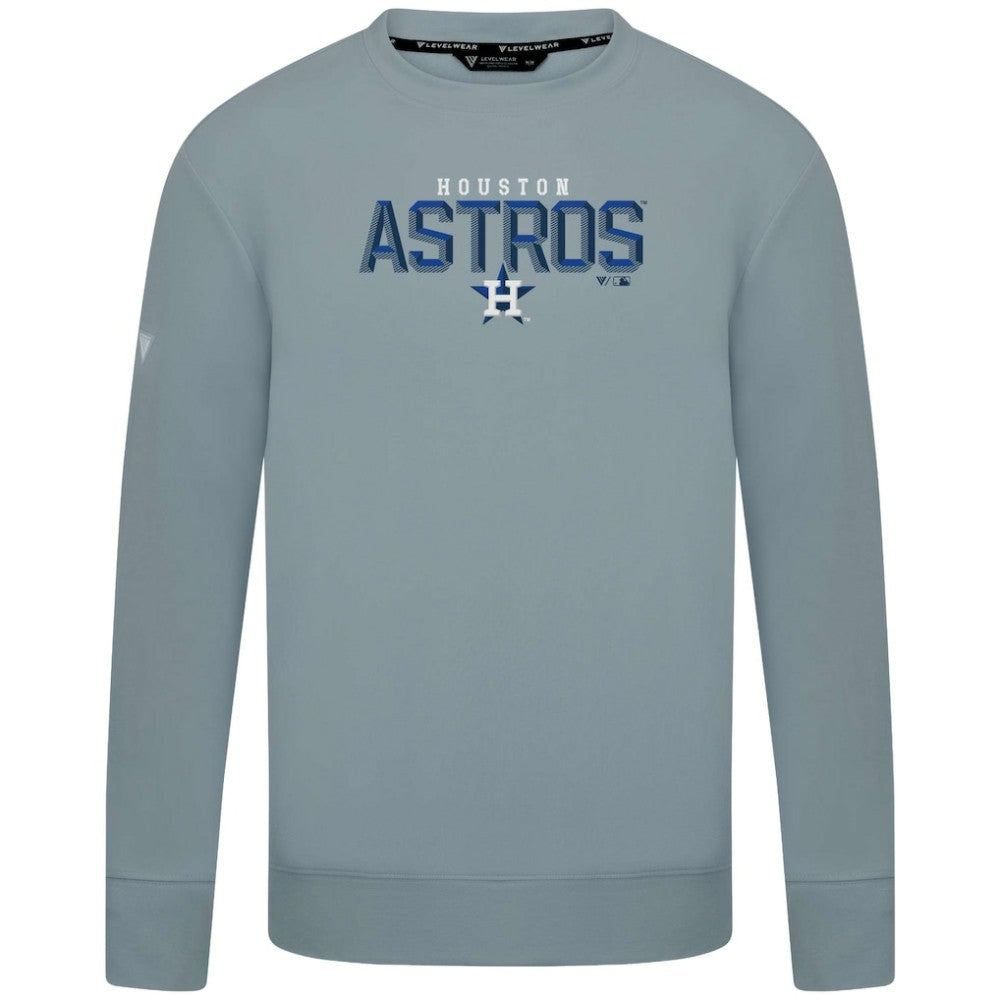 Houston Astros Levelwear Mandate Carve Tri-Blend Sweatshirt - Gray - MLB Online