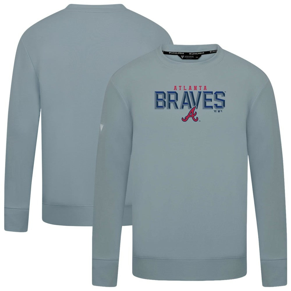 Atlanta Braves Levelwear Mandate Carve Tri-Blend Sweatshirt - Gray - MLB Online