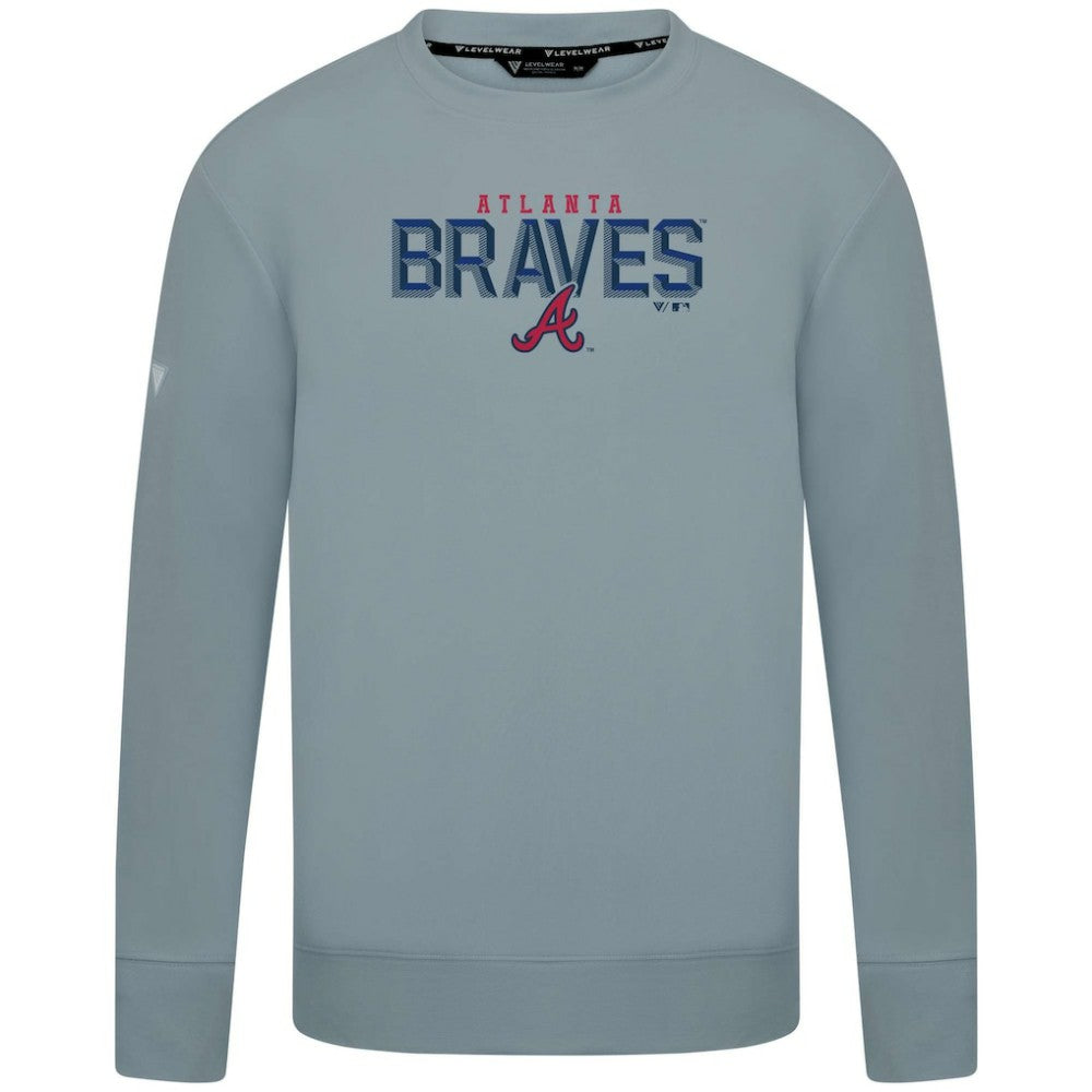 Atlanta Braves Levelwear Mandate Carve Tri-Blend Sweatshirt - Gray - MLB Online