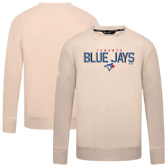 Toronto Blue Jays Levelwear Mandate Carve Tri-Blend Sweatshirt - Khaki - MLB Lifestyle