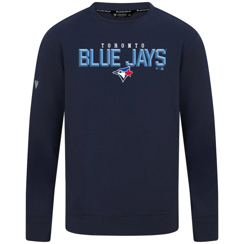 Toronto Blue Jays Levelwear Mandate Carve Tri-Blend Sweatshirt - Navy - MLB Online