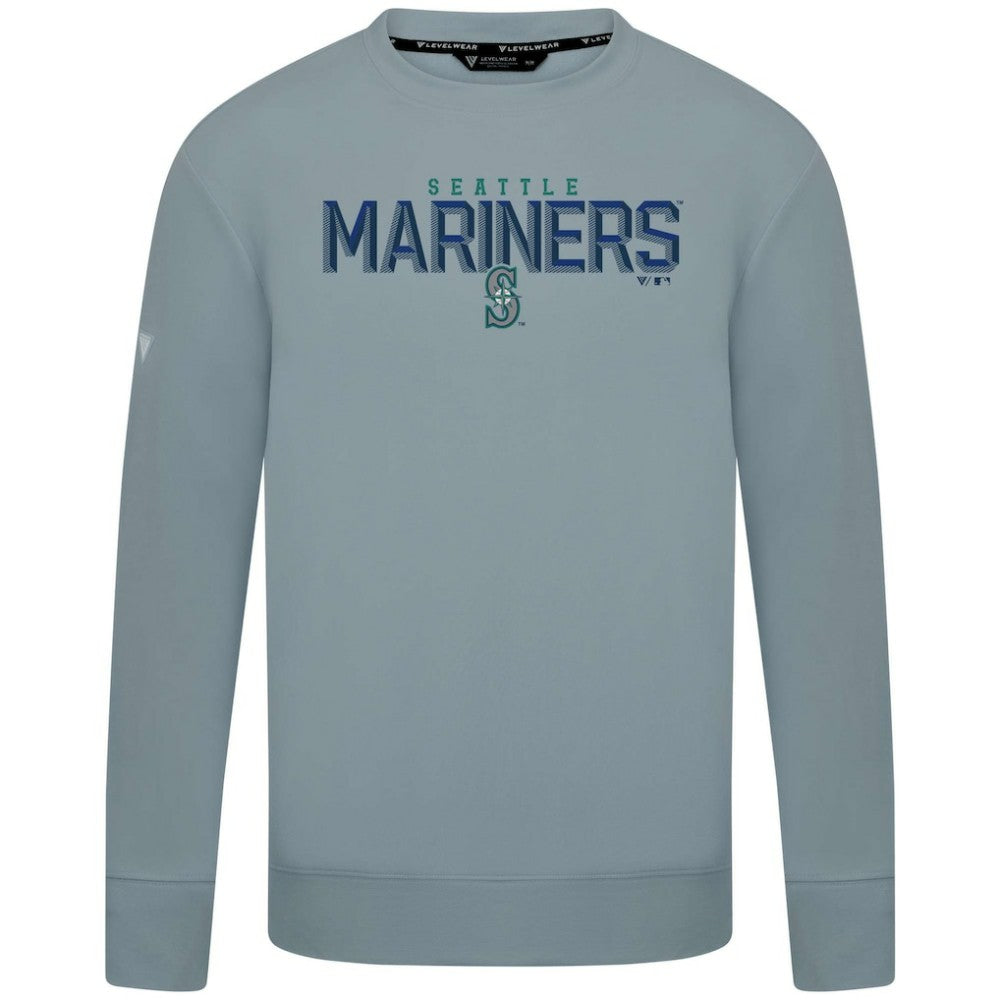 Seattle Mariners Levelwear Mandate Carve Tri-Blend Sweatshirt - Gray - MLB Discount