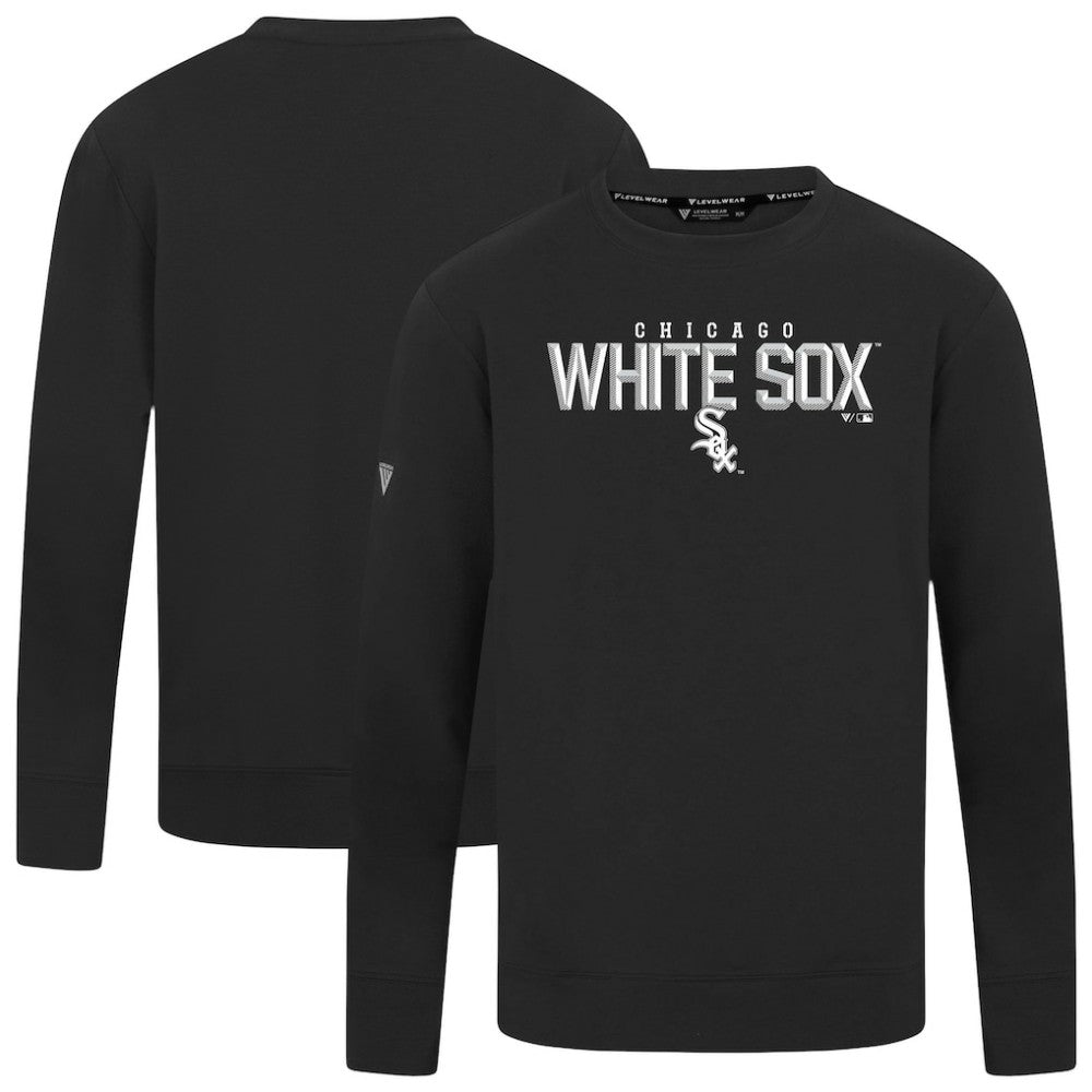 Chicago White Sox Levelwear Mandate Carve Tri-Blend Sweatshirt - Black - MLB Discount