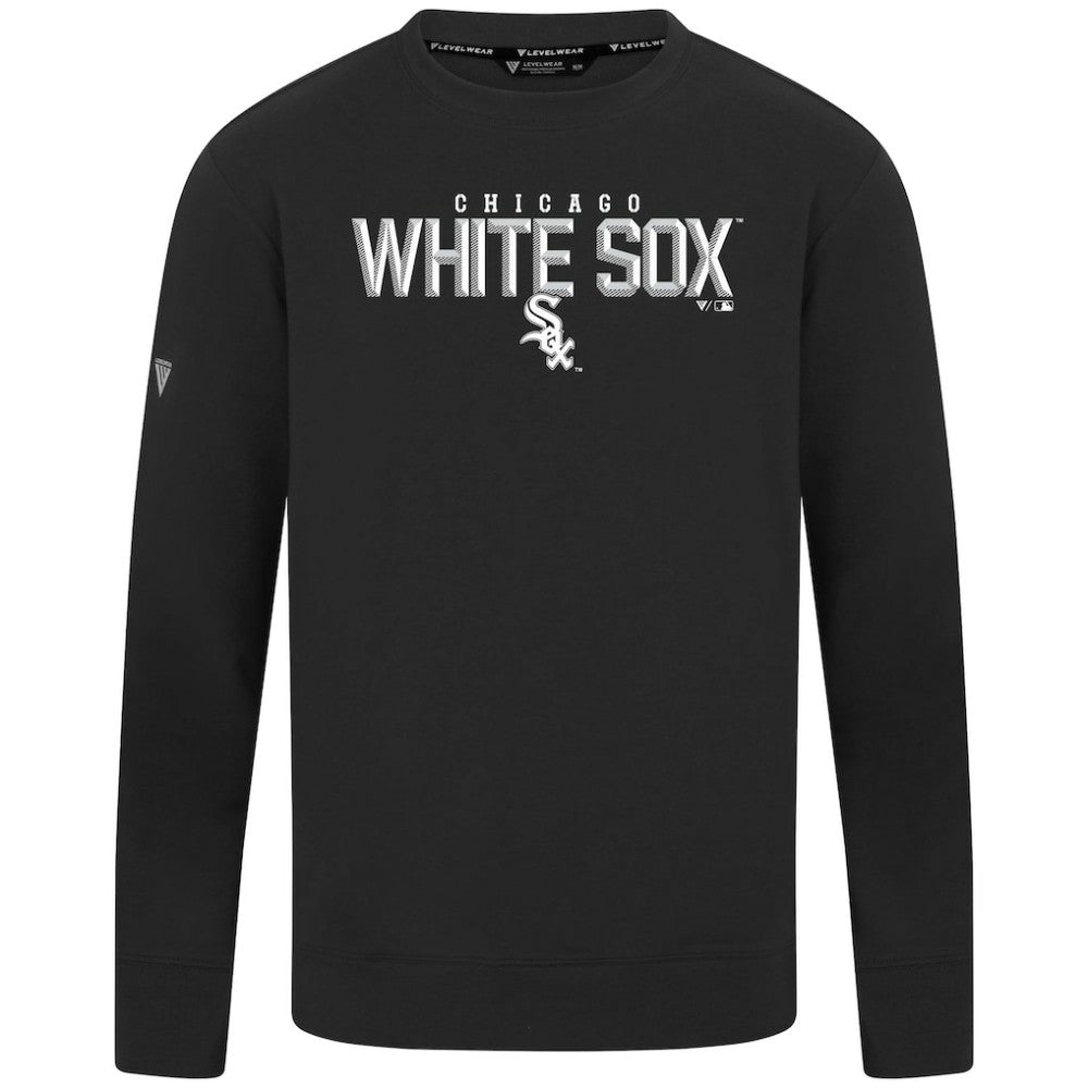 Chicago White Sox Levelwear Mandate Carve Tri-Blend Sweatshirt - Black - MLB Discount