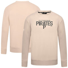 Pittsburgh Pirates Levelwear Mandate Carve Tri-Blend Sweatshirt - Khaki - MLB on Sale