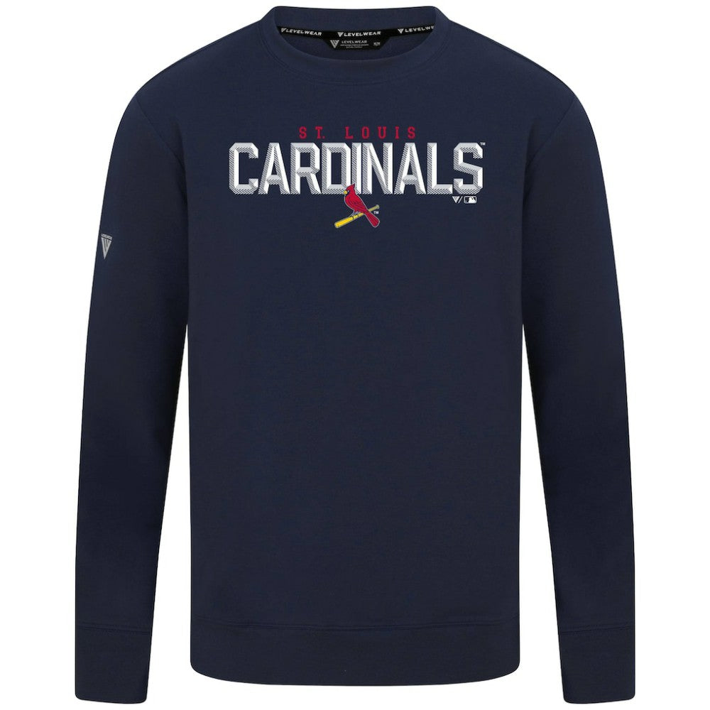 St. Louis Cardinals Levelwear Mandate Carve Tri-Blend Sweatshirt - Navy - MLB Sale