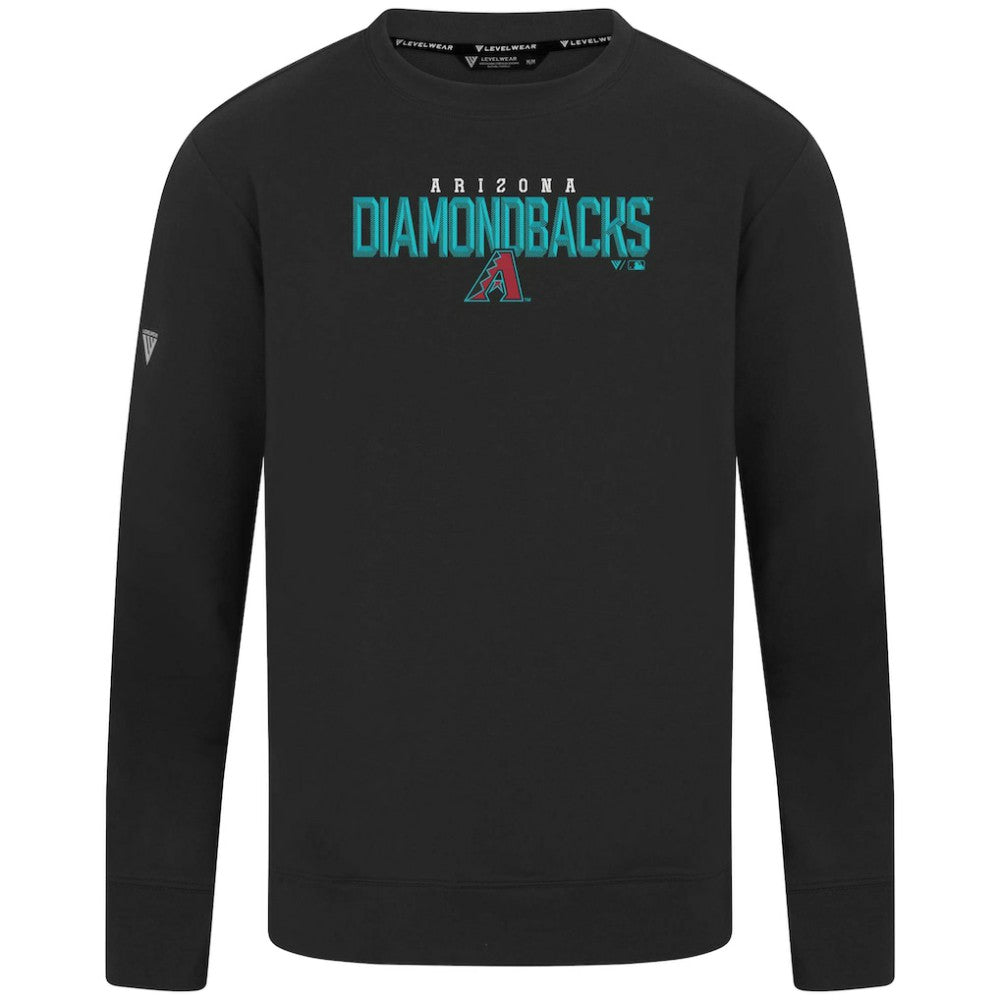 Arizona Diamondbacks Levelwear Mandate Carve Tri-Blend Sweatshirt - Black - MLB Online