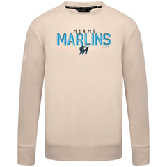 Miami Marlins Levelwear Mandate Carve Tri-Blend Sweatshirt - Khaki - MLB on Sale