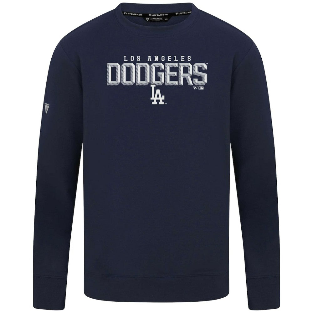 Los Angeles Dodgers Levelwear Mandate Carve Tri-Blend Sweatshirt - Navy - MLB Online