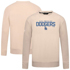 Los Angeles Dodgers Levelwear Mandate Carve Tri-Blend Sweatshirt - Khaki - MLB on Sale