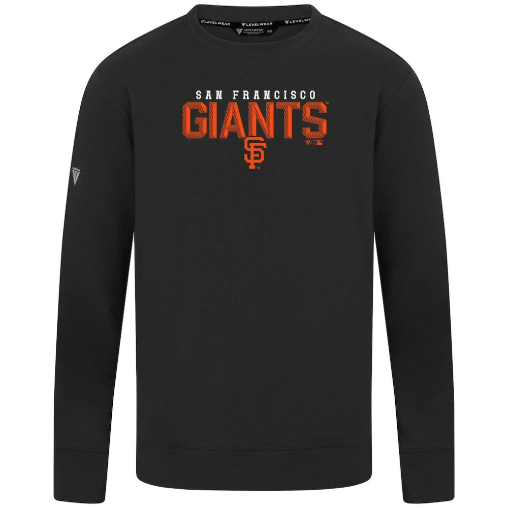 San Francisco Giants Levelwear Mandate Carve Tri-Blend Sweatshirt - Black - MLB Lifestyle