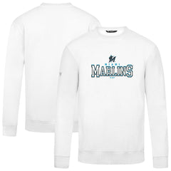 Miami Marlins Levelwear Zane Journey Sweatshirt - White - MLB Lifestyle