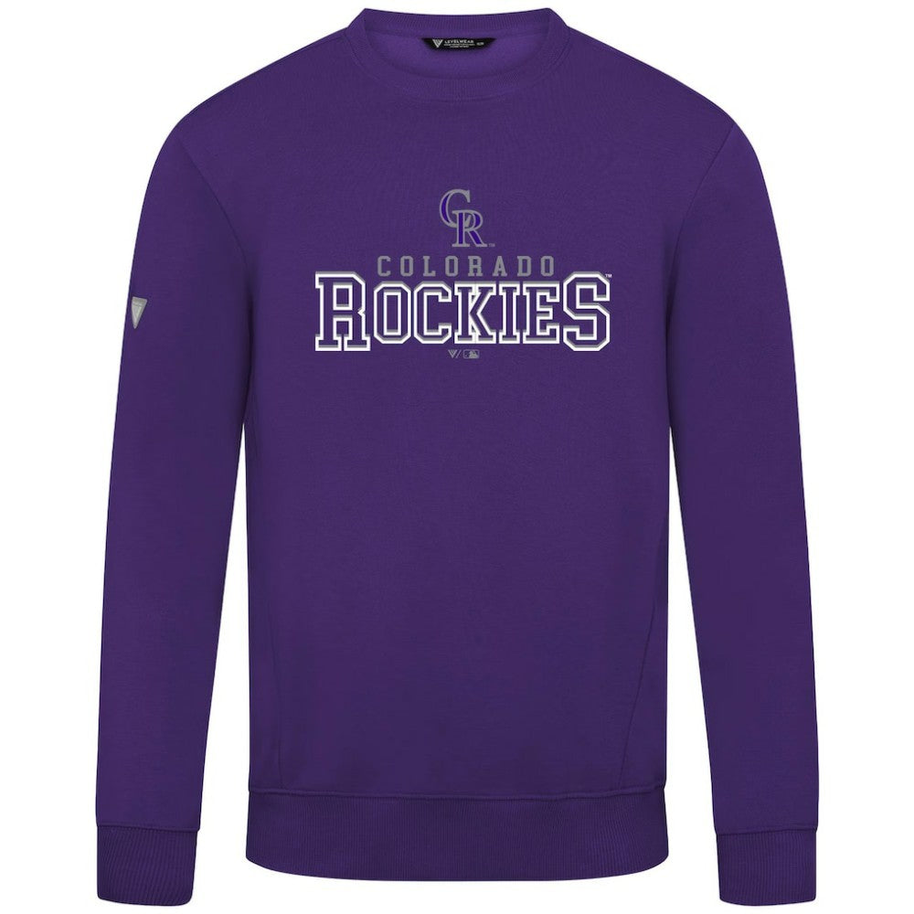 Colorado Rockies Levelwear Zane Journey Sweatshirt - Purple - MLB Discount